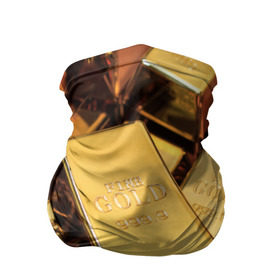 Бандана-труба 3D с принтом GOLD 999,9 в Екатеринбурге, 100% полиэстер, ткань с особыми свойствами — Activecool | плотность 150‒180 г/м2; хорошо тянется, но сохраняет форму | банк | богатство | драгоценность | золото | слитки