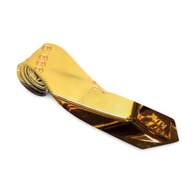 Галстук 3D с принтом GOLD 999,9 в Екатеринбурге, 100% полиэстер | Длина 148 см; Плотность 150-180 г/м2 | Тематика изображения на принте: банк | богатство | драгоценность | золото | слитки
