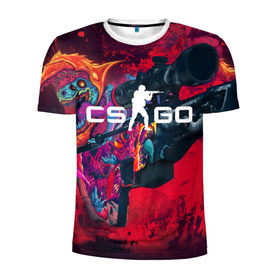 Мужская футболка 3D спортивная с принтом CS GO в Екатеринбурге, 100% полиэстер с улучшенными характеристиками | приталенный силуэт, круглая горловина, широкие плечи, сужается к линии бедра | cs go | hyper beast