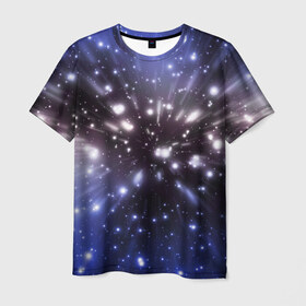 Мужская футболка 3D с принтом Звёздный космос в Екатеринбурге, 100% полиэфир | прямой крой, круглый вырез горловины, длина до линии бедер | звёзды | космическое пространство | созвездие