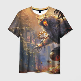 Мужская футболка 3D с принтом Оборотень в Екатеринбурге, 100% полиэфир | прямой крой, круглый вырез горловины, длина до линии бедер | werewolf | оборотень