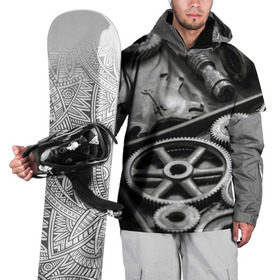 Накидка на куртку 3D с принтом Железо в Екатеринбурге, 100% полиэстер |  | Тематика изображения на принте: болты | гайки | железо | механизм | стимпанк | шестеренки