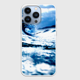 Чехол для iPhone 13 Pro с принтом Волна в Екатеринбурге,  |  | blue | вода | волна | волны | море | океан | синий