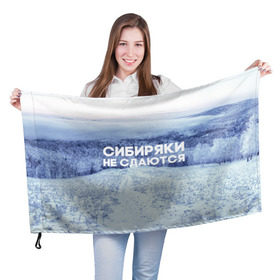Флаг 3D с принтом Сибирь в Екатеринбурге, 100% полиэстер | плотность ткани — 95 г/м2, размер — 67 х 109 см. Принт наносится с одной стороны | сибирь