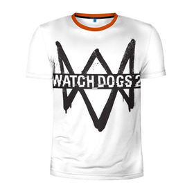 Мужская футболка 3D спортивная с принтом Watch Dogs 2 в Екатеринбурге, 100% полиэстер с улучшенными характеристиками | приталенный силуэт, круглая горловина, широкие плечи, сужается к линии бедра | 2 | dogs | ubisoft | watch | хакер