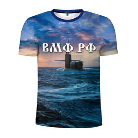 Мужская футболка 3D спортивная с принтом Подводная лодка в Екатеринбурге, 100% полиэстер с улучшенными характеристиками | приталенный силуэт, круглая горловина, широкие плечи, сужается к линии бедра | вмф | морской флот | моряк | тельняшка | флот | якорь