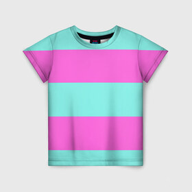 Детская футболка 3D с принтом Кислотные цвета в Екатеринбурге, 100% гипоаллергенный полиэфир | прямой крой, круглый вырез горловины, длина до линии бедер, чуть спущенное плечо, ткань немного тянется | кислотные цвета | розовый