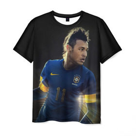 Мужская футболка 3D с принтом Neymar в Екатеринбурге, 100% полиэфир | прямой крой, круглый вырез горловины, длина до линии бедер | Тематика изображения на принте: барселона | бразилия | неймар | футбол | футболист