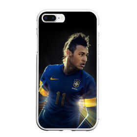 Чехол для iPhone 7Plus/8 Plus матовый с принтом Neymar в Екатеринбурге, Силикон | Область печати: задняя сторона чехла, без боковых панелей | Тематика изображения на принте: барселона | бразилия | неймар | футбол | футболист