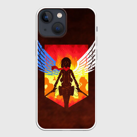 Чехол для iPhone 13 mini с принтом Attack on Titan   Mikasa в Екатеринбурге,  |  | akkerman | attack on titan | mikasa | аккерман | вторжение гигантов | микаса