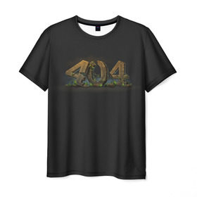 Мужская футболка 3D с принтом 404 в Екатеринбурге, 100% полиэфир | прямой крой, круглый вырез горловины, длина до линии бедер | 404 | error
