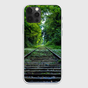 Чехол для iPhone 12 Pro Max с принтом Лес в Екатеринбурге, Силикон |  | forest | деревья | дорога | зелень | лес | рельсы | сосны | тайга