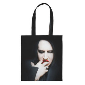Сумка 3D повседневная с принтом Marilyn Manson в Екатеринбурге, 100% полиэстер | Плотность: 200 г/м2; Размер: 34×35 см; Высота лямок: 30 см | звезда | знаменитость | музыка | мэрилин мэнсон | певец | рокер