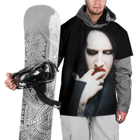 Накидка на куртку 3D с принтом Marilyn Manson в Екатеринбурге, 100% полиэстер |  | звезда | знаменитость | музыка | мэрилин мэнсон | певец | рокер