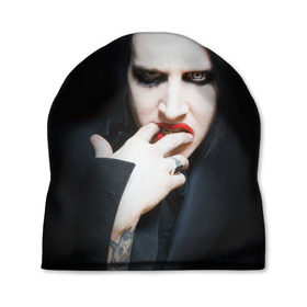 Шапка 3D с принтом Marilyn Manson в Екатеринбурге, 100% полиэстер | универсальный размер, печать по всей поверхности изделия | звезда | знаменитость | музыка | мэрилин мэнсон | певец | рокер