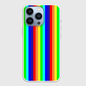 Чехол для iPhone 13 Pro с принтом Радуга вертикальные полосы в Екатеринбурге,  |  | вертикальные | жёлтый | зелёный | красный | оранжевый | полосы | радуга | синий | фиолетовый