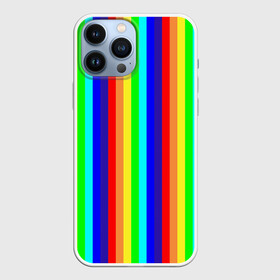 Чехол для iPhone 13 Pro Max с принтом Радуга вертикальные полосы в Екатеринбурге,  |  | вертикальные | жёлтый | зелёный | красный | оранжевый | полосы | радуга | синий | фиолетовый