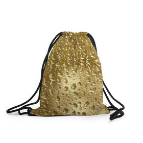 Рюкзак-мешок 3D с принтом Gold в Екатеринбурге, 100% полиэстер | плотность ткани — 200 г/м2, размер — 35 х 45 см; лямки — толстые шнурки, застежка на шнуровке, без карманов и подкладки | Тематика изображения на принте: 