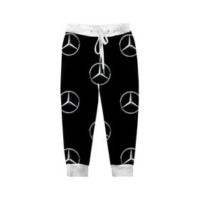 Детские брюки 3D с принтом Mercedes в Екатеринбурге, 100% полиэстер | манжеты по низу, эластичный пояс регулируется шнурком, по бокам два кармана без застежек, внутренняя часть кармана из мелкой сетки | мерседес