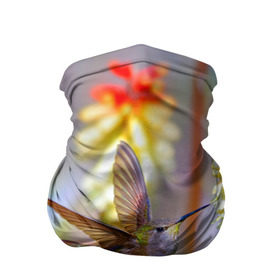 Бандана-труба 3D с принтом Колибри в Екатеринбурге, 100% полиэстер, ткань с особыми свойствами — Activecool | плотность 150‒180 г/м2; хорошо тянется, но сохраняет форму | лепесток | новая | природа | птичка | цветок | яркая