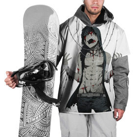 Накидка на куртку 3D с принтом Псих на цепи в Екатеринбурге, 100% полиэстер |  | 