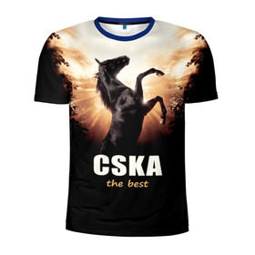 Мужская футболка 3D спортивная с принтом CSKA the best в Екатеринбурге, 100% полиэстер с улучшенными характеристиками | приталенный силуэт, круглая горловина, широкие плечи, сужается к линии бедра | bcjhj