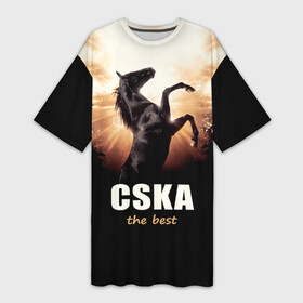 Платье-футболка 3D с принтом CSKA the best в Екатеринбурге,  |  | bcjhj