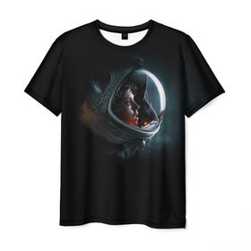 Мужская футболка 3D с принтом Астронавт в Екатеринбурге, 100% полиэфир | прямой крой, круглый вырез горловины, длина до линии бедер | кино | киногерой | кинофильм | космос | скафандр | супергерой. боевик