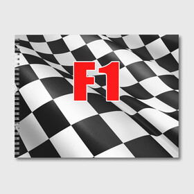 Альбом для рисования с принтом Формула 1 в Екатеринбурге, 100% бумага
 | матовая бумага, плотность 200 мг. | f1 | formula 1 | авто | автогонки | автоспорт | спорткар | финиш