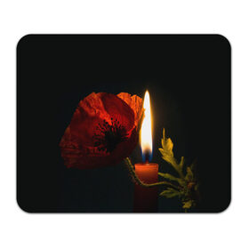 Коврик прямоугольный с принтом Мак и свеча в Екатеринбурге, натуральный каучук | размер 230 х 185 мм; запечатка лицевой стороны | маки | свеча | цветы