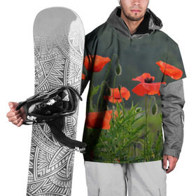 Накидка на куртку 3D с принтом Маки 6 в Екатеринбурге, 100% полиэстер |  | Тематика изображения на принте: маки | футболка с маками | цветы