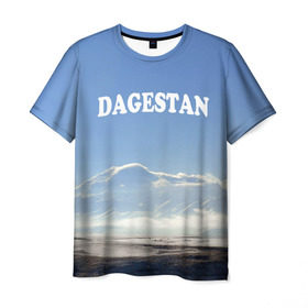 Мужская футболка 3D с принтом Дагестан 3 в Екатеринбурге, 100% полиэфир | прямой крой, круглый вырез горловины, длина до линии бедер | дагестан | даги | кавказ