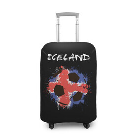 Чехол для чемодана 3D с принтом Исландия в Екатеринбурге, 86% полиэфир, 14% спандекс | двустороннее нанесение принта, прорези для ручек и колес | euro 2016