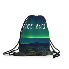 Рюкзак-мешок 3D с принтом Исландия в Екатеринбурге, 100% полиэстер | плотность ткани — 200 г/м2, размер — 35 х 45 см; лямки — толстые шнурки, застежка на шнуровке, без карманов и подкладки | исландия