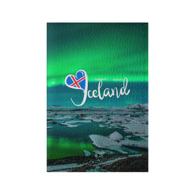 Обложка для паспорта матовая кожа с принтом Исландия. Полярное сияние в Екатеринбурге, натуральная матовая кожа | размер 19,3 х 13,7 см; прозрачные пластиковые крепления | исландия