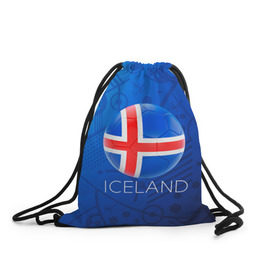 Рюкзак-мешок 3D с принтом Исландия в Екатеринбурге, 100% полиэстер | плотность ткани — 200 г/м2, размер — 35 х 45 см; лямки — толстые шнурки, застежка на шнуровке, без карманов и подкладки | euro 2016