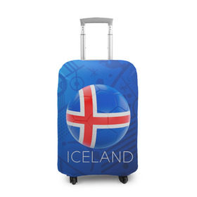 Чехол для чемодана 3D с принтом Исландия в Екатеринбурге, 86% полиэфир, 14% спандекс | двустороннее нанесение принта, прорези для ручек и колес | euro 2016