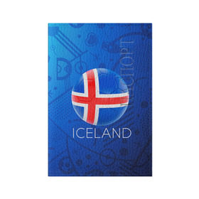 Обложка для паспорта матовая кожа с принтом Исландия в Екатеринбурге, натуральная матовая кожа | размер 19,3 х 13,7 см; прозрачные пластиковые крепления | euro 2016
