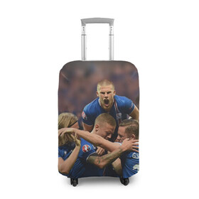Чехол для чемодана 3D с принтом Сборная Исландии по футболу в Екатеринбурге, 86% полиэфир, 14% спандекс | двустороннее нанесение принта, прорези для ручек и колес | euro 2016