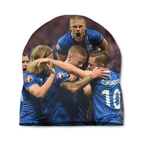 Шапка 3D с принтом Сборная Исландии по футболу в Екатеринбурге, 100% полиэстер | универсальный размер, печать по всей поверхности изделия | euro 2016