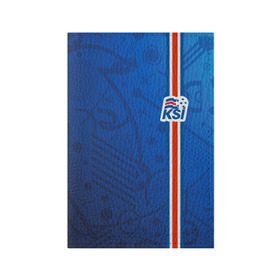 Обложка для паспорта матовая кожа с принтом Форма сборной Исландии по футболу в Екатеринбурге, натуральная матовая кожа | размер 19,3 х 13,7 см; прозрачные пластиковые крепления | Тематика изображения на принте: euro 2016