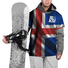 Накидка на куртку 3D с принтом Исландия в Екатеринбурге, 100% полиэстер |  | флаг