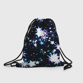Рюкзак-мешок 3D с принтом Star в Екатеринбурге, 100% полиэстер | плотность ткани — 200 г/м2, размер — 35 х 45 см; лямки — толстые шнурки, застежка на шнуровке, без карманов и подкладки | Тематика изображения на принте: вселенная | галактика | звезды