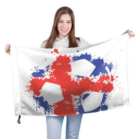 Флаг 3D с принтом Сборная Исландии в Екатеринбурге, 100% полиэстер | плотность ткани — 95 г/м2, размер — 67 х 109 см. Принт наносится с одной стороны | исландия