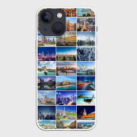 Чехол для iPhone 13 mini с принтом Страны мира (9х9) в Екатеринбурге,  |  | азия | берлин | вегас | венеция | воспоминания | города | достопримечательности | европа | египет | калифорния | каникулы | лондон | милан | москва | ностальгия | нью йорк | отдых | отпуск | память