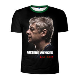 Мужская футболка 3D спортивная с принтом Arsene Wenger (Arsenal) в Екатеринбурге, 100% полиэстер с улучшенными характеристиками | приталенный силуэт, круглая горловина, широкие плечи, сужается к линии бедра | 