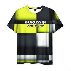 Мужская футболка 3D с принтом Borussia в Екатеринбурге, 100% полиэфир | прямой крой, круглый вырез горловины, длина до линии бедер | 