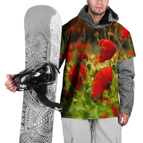 Накидка на куртку 3D с принтом Маки в Екатеринбурге, 100% полиэстер |  | field | flowers | meadow | nature | poppies | poppy | red | summer | wild | красные | лето | луг | мак | маки | поле | полевые | природа | цветы