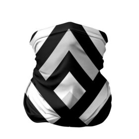 Бандана-труба 3D с принтом Полоски в Екатеринбурге, 100% полиэстер, ткань с особыми свойствами — Activecool | плотность 150‒180 г/м2; хорошо тянется, но сохраняет форму | белый | полосы | черный