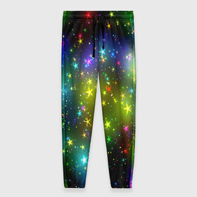 Женские брюки 3D с принтом Звёзды в Екатеринбурге, полиэстер 100% | прямой крой, два кармана без застежек по бокам, с мягкой трикотажной резинкой на поясе и по низу штанин. В поясе для дополнительного комфорта — широкие завязки | вселенная | галактика | звезды